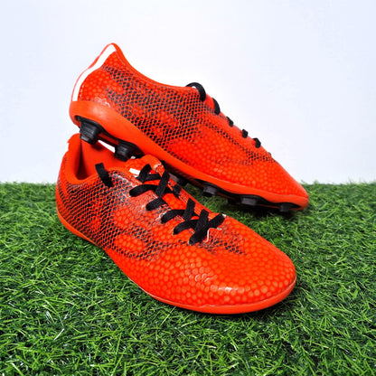 Adidas F5 FXG Red Football Boots - Moulded Studs - Boys UK Size 4