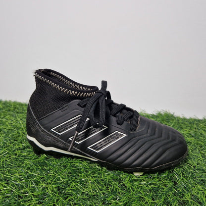 adidas Predator 18.3 Firm Ground Football Boots - Black - Boys Size 11 Kids