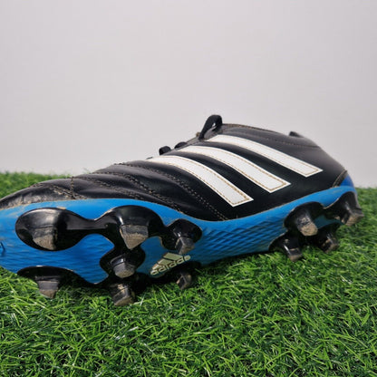 Adidas Goletto V Football Boots - Black / Blue - Moulded Studs - UK Size 6.5