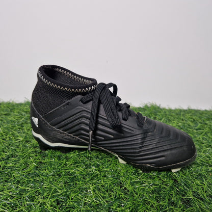 adidas Predator 18.3 Firm Ground Football Boots - Black - Boys Size 11 Kids