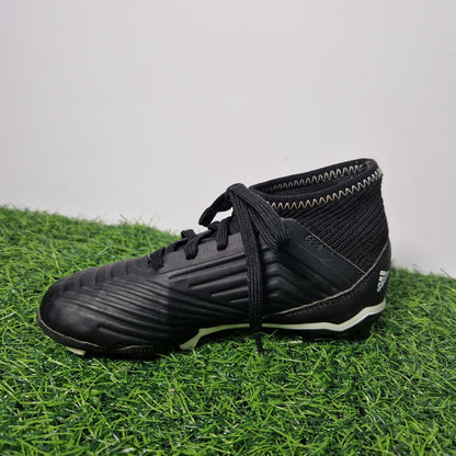 adidas Predator 18.3 Firm Ground Football Boots - Black - Boys Size 11 Kids